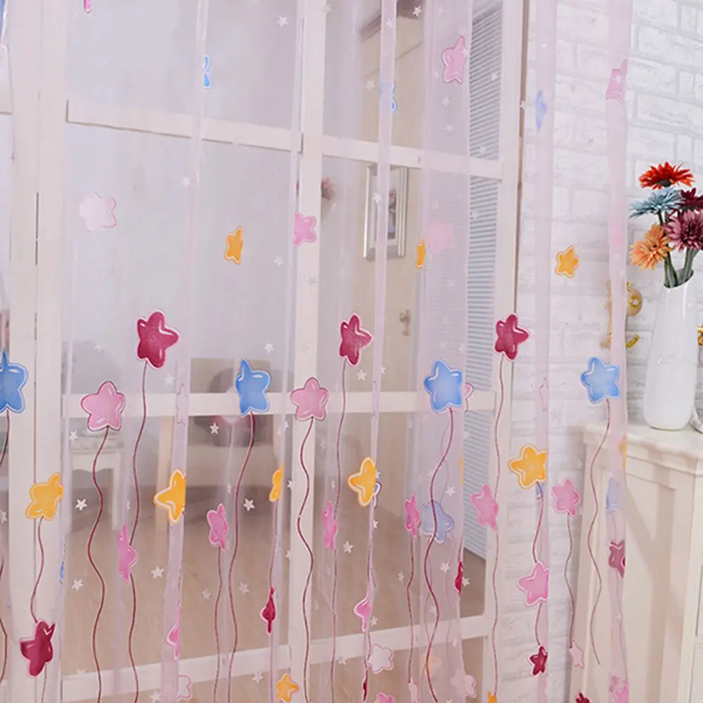 Lovely Cartoon Star Print Window Curtains living room Home Textile New Tulle Voile Sheer Curtains for Kids Girls bedroom 1PCS
Lovely Cartoon Star Print Window Curtains living room Home Textile New Tulle Voile Sheer Curtains for Kids Girls bedroom 1PCS