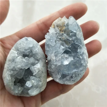 natural stone and mineral 2 pieces crystal celestine geode celestite geode from madagascar for crystal healing meditation
natural stone and mineral 2 pieces crystal celestine geode celestite geode from madagascar for crystal healing meditation