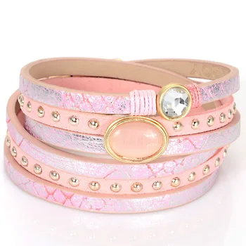 12pcs Boho women fashion crystal gem magnetic leather Bracelets&Bangles handmade pulseras mujer jewelry pulseira feminina 2016
12pcs Boho women fashion crystal gem magnetic leather Bracelets&Bangles handmade pulseras mujer jewelry pulseira feminina 2016