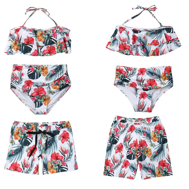 Family Matching Swimwear Mother Father Kids Floral Swimsuit Leaves Bathing Suit Women Girls Tankini Men Boys Trunks Beachwear
Family Matching Swimwear Mother Father Kids Floral Swimsuit Leaves Bathing Suit Women Girls Tankini Men Boys Trunks Beachwear
