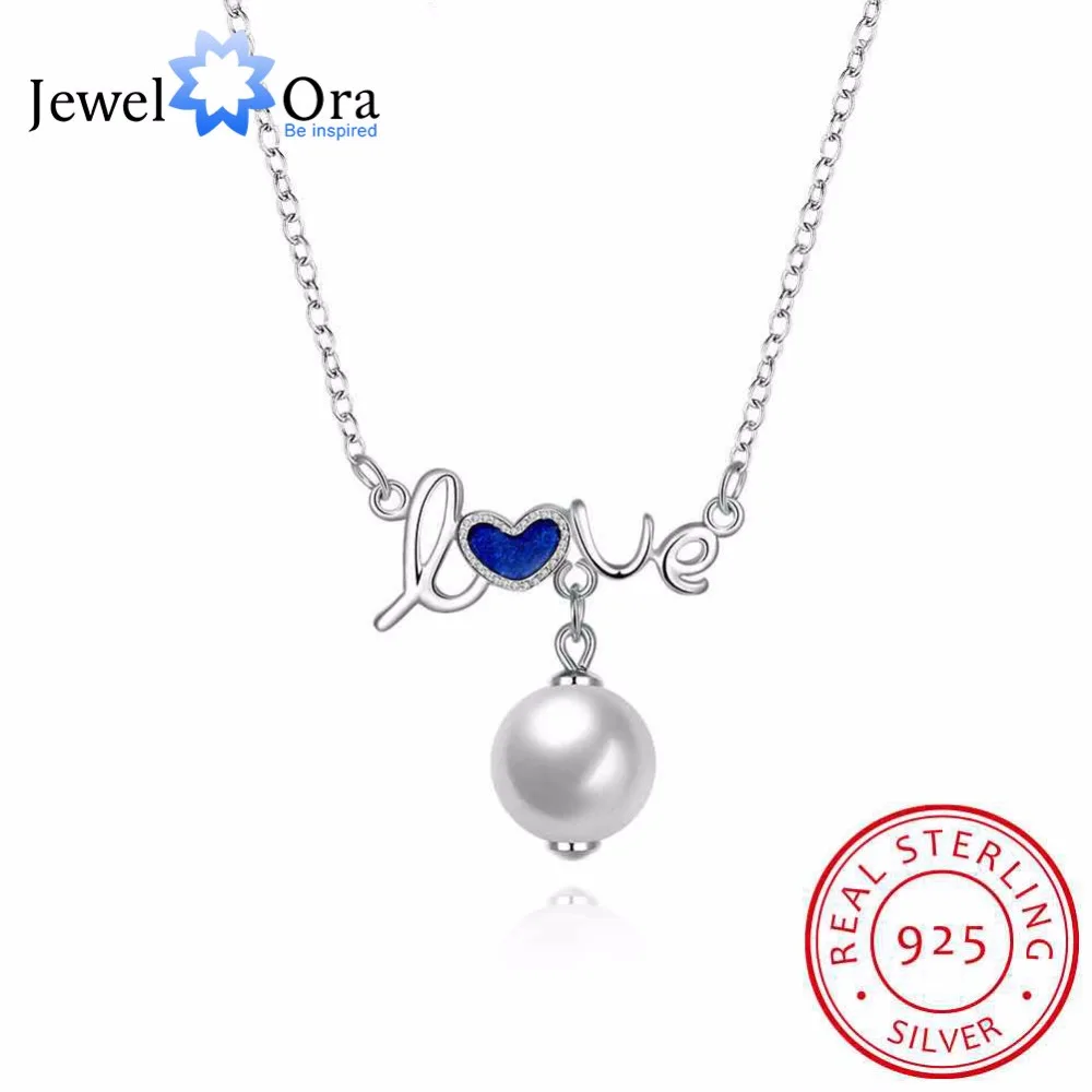 Solid 925 Sterling Silver Necklace Simulated Pearl with Letter LOVE Jewelry Necklaces & Pendants For Women (JewelOra NE101838)
Solid 925 Sterling Silver Necklace Simulated Pearl with Letter LOVE Jewelry Necklaces & Pendants For Women (JewelOra NE101838)