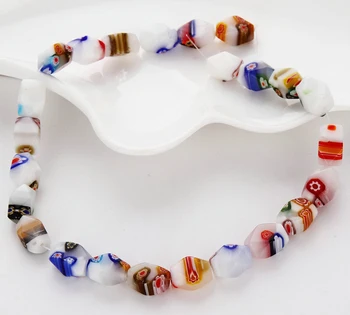 Flower Lampwork Glass Faceted White Beads Millefiori Necklace Bead 48pcs/lot
Flower Lampwork Glass Faceted White Beads Millefiori Necklace Bead 48pcs/lot