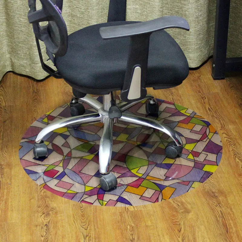 Non Slip Office Chair Desk Mat Floor Carpet Protector PVC Plastic Transparent UK
