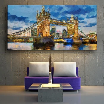London Tower Bridge Build Abstract Oil Painting on Canvas Cuadros Posters and Prints Cuadros Wall Art Pictures For Living Room
London Tower Bridge Build Abstract Oil Painting on Canvas Cuadros Posters and Prints Cuadros Wall Art Pictures For Living Room