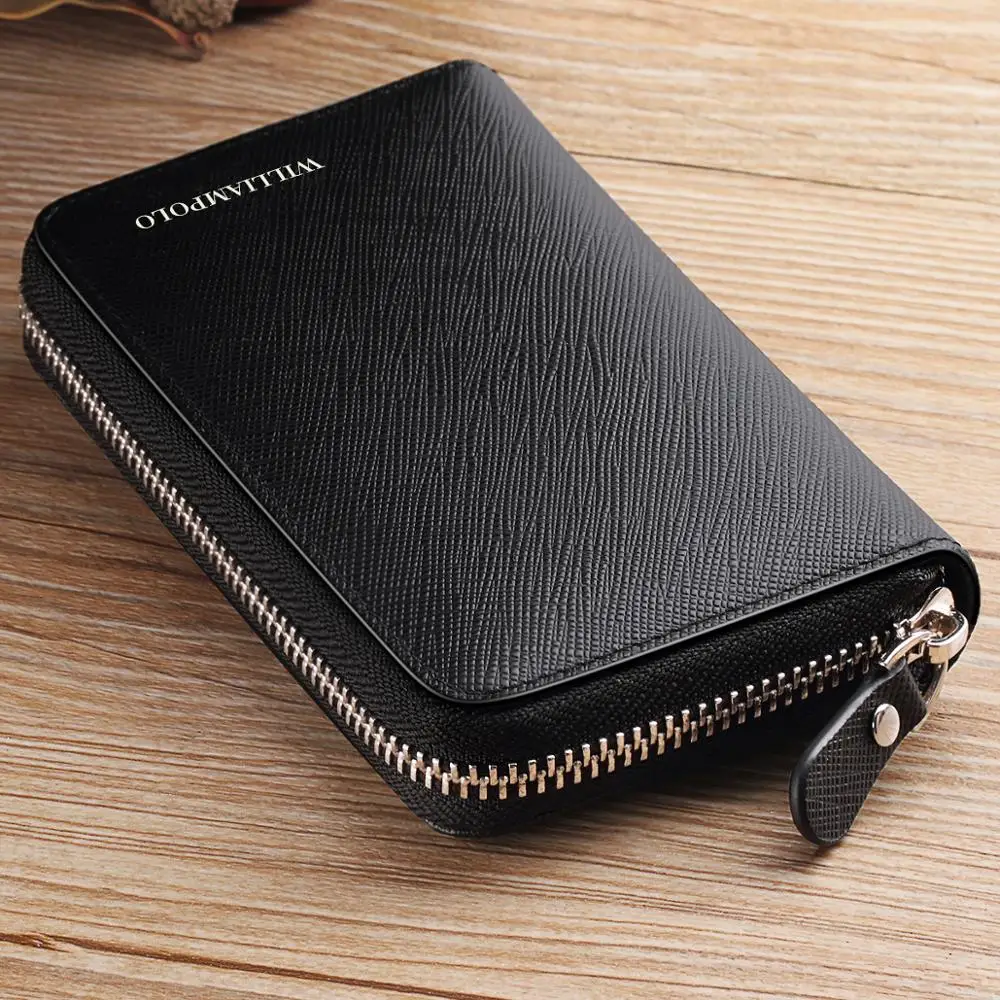 WILLIAMPOLO Brand Cowhide Leather Credit Card Holder Wallet Genuine Leather Male Multi Card Case Zipper ID card purse wallet
WILLIAMPOLO Brand Cowhide Leather Credit Card Holder Wallet Genuine Leather Male Multi Card Case Zipper ID card purse wallet