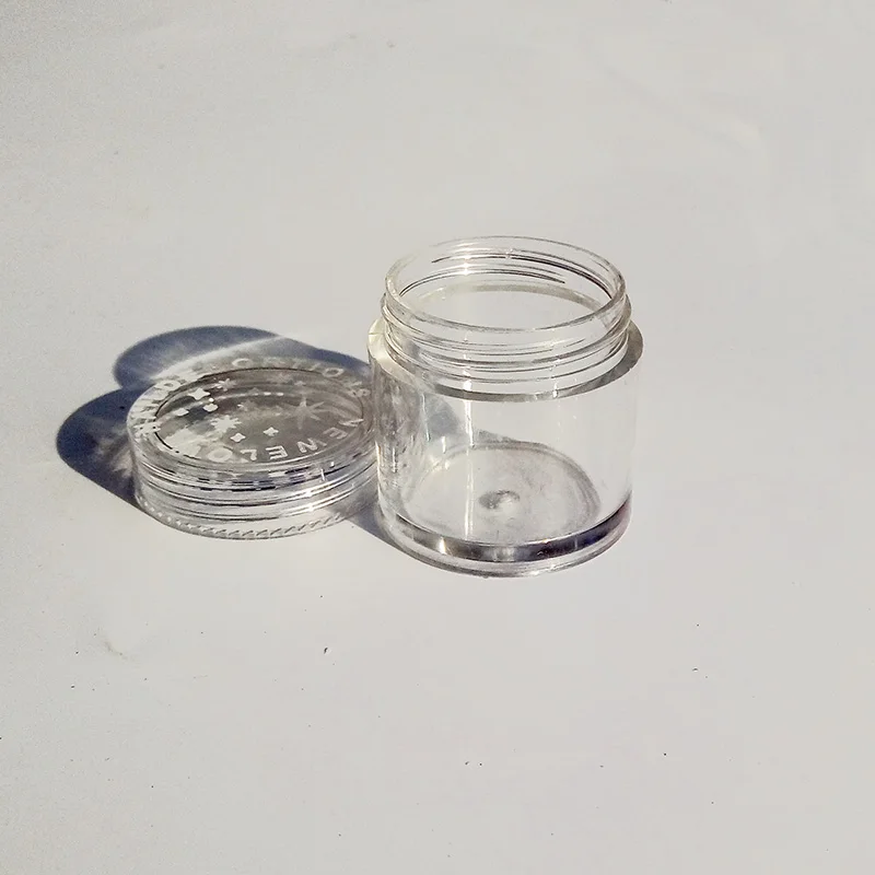 5pcs*10g Clear Round Strong bottle jars pot container empty cosmetic plastic sample container for nail art storage.
5pcs*10g Clear Round Strong bottle jars pot container empty cosmetic plastic sample container for nail art storage.