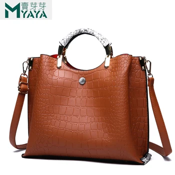 MAIYAYA Woman Fashion Crocodile Leather Designer Handbags Luxury Quality Lady Shoulder Crossbody Bags Rivet Messenger Bag 2019
MAIYAYA Woman Fashion Crocodile Leather Designer Handbags Luxury Quality Lady Shoulder Crossbody Bags Rivet Messenger Bag 2019