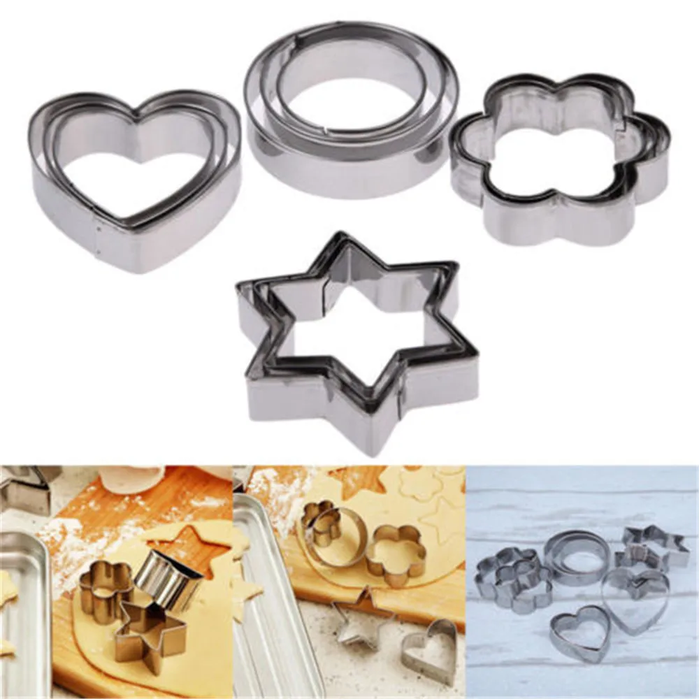 Stainless Steel 20PCS/SET Cookie Biscuit Cutters Round Star Heart Flower Shape Molds Diy Moulds For Fruit Vegetable Decor Mold
Stainless Steel 20PCS/SET Cookie Biscuit Cutters Round Star Heart Flower Shape Molds Diy Moulds For Fruit Vegetable Decor Mold
