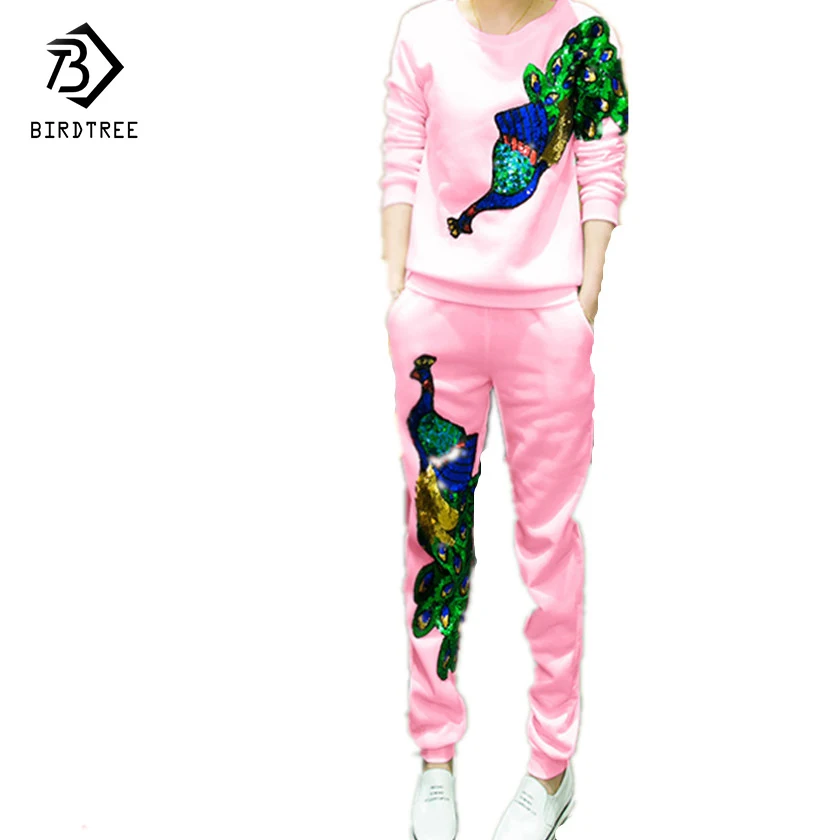 2017 Autumn Women's New Casual Suits Female Peacock Phoenix Sequins Tracksuits Clothes Woman 2 Piece Set Plus Size Hot S78313A
2017 Autumn Women's New Casual Suits Female Peacock Phoenix Sequins Tracksuits Clothes Woman 2 Piece Set Plus Size Hot S78313A