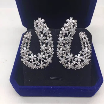 Elegant Geometry Flower AAA Cubic Zirconia Stone Wedding Earrings For Women Accessories
Elegant Geometry Flower AAA Cubic Zirconia Stone Wedding Earrings For Women Accessories