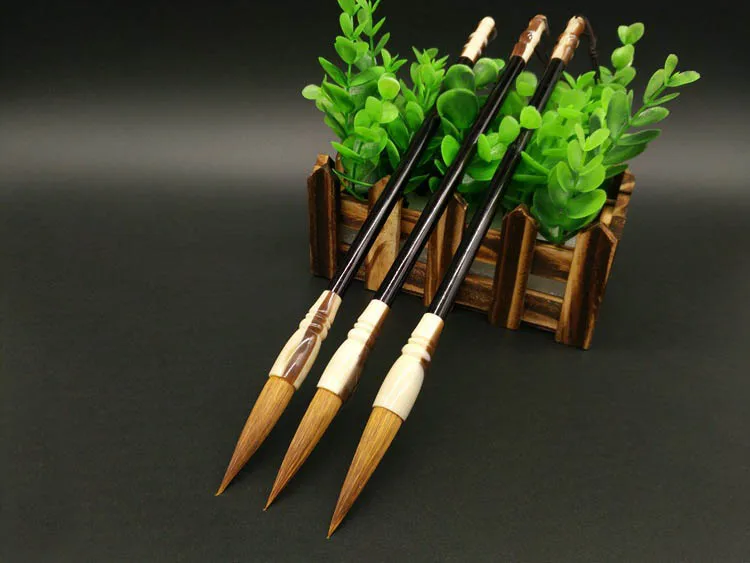 Eval 1 pc Weasel Hiar Chinese Calligraphy Brush Pen Writing Brush Fit For Student School Chinese Calligraphy Brush