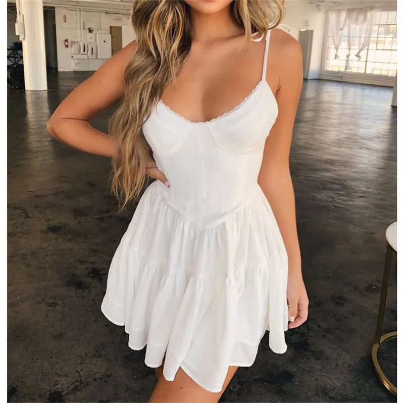 Women Sleeveless Holiday V-Neck Sundress Solid Cute Kawaii Party Dress Summer Beach Lace Patchwork Girls Mini A-line Dress GV356
Women Sleeveless Holiday V-Neck Sundress Solid Cute Kawaii Party Dress Summer Beach Lace Patchwork Girls Mini A-line Dress GV356