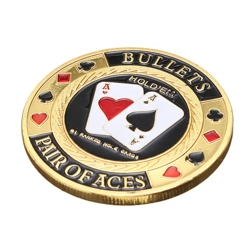 Board Game Metal Poker Chip Guard Card Protector Coin Pair Of Aces Gold Plated With Round Plastic Case Metal Craft Poker Chips
Board Game Metal Poker Chip Guard Card Protector Coin Pair Of Aces Gold Plated With Round Plastic Case Metal Craft Poker Chips