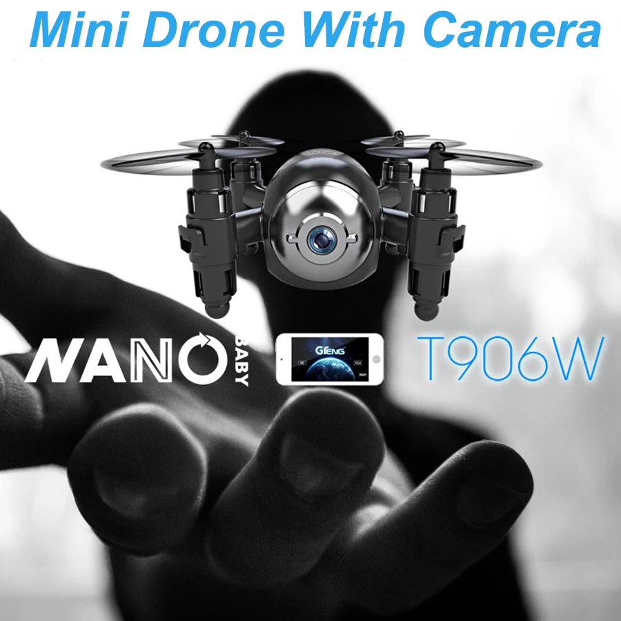Gteng T906W FPV Mini Drone With Camera Hd Quadcopter Rc Helicopter Selfie Dron Remote Control Toys Quadrocopter Multicopter