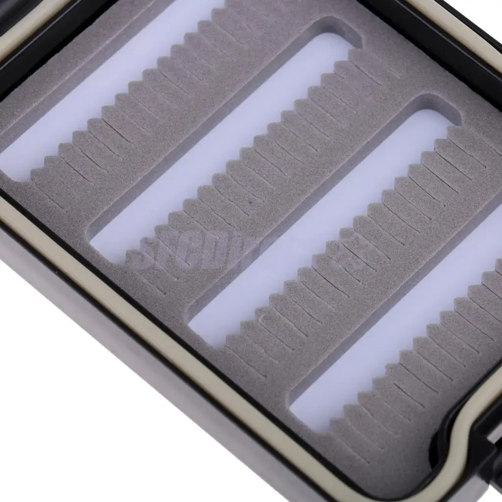 ABS Plastic Waterproof Fly Box Durable Fly Fishing Foam Insert Case Fishing Clear Lid Case Fishing Tackle Storage Case Holder