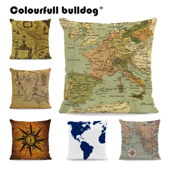 Vintage World Map Cushion Cover Nautical Checker Compass Pillow Western Meditation Home Decoration Pillow With Cover 43Cm Velvet
Vintage World Map Cushion Cover Nautical Checker Compass Pillow Western Meditation Home Decoration Pillow With Cover 43Cm Velvet