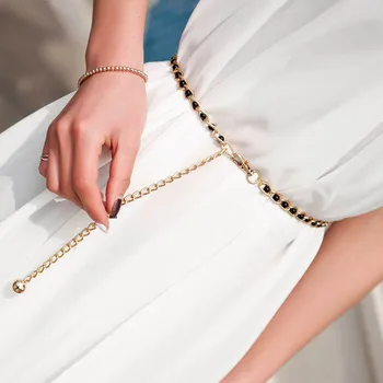 Fashion Elegant Women Pearl Waist Belt Thin Waist Chain Lady Dress Decoration Waist Chains Waistband Strap
Fashion Elegant Women Pearl Waist Belt Thin Waist Chain Lady Dress Decoration Waist Chains Waistband Strap