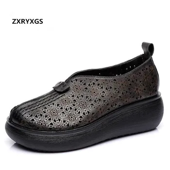 2019 New Hollow Cowhide Leather Shoes Thick-soled Wedges High Heels Women Sandals Retro Women Shoes Elegant Fashion Casual Shoes
2019 New Hollow Cowhide Leather Shoes Thick-soled Wedges High Heels Women Sandals Retro Women Shoes Elegant Fashion Casual Shoes