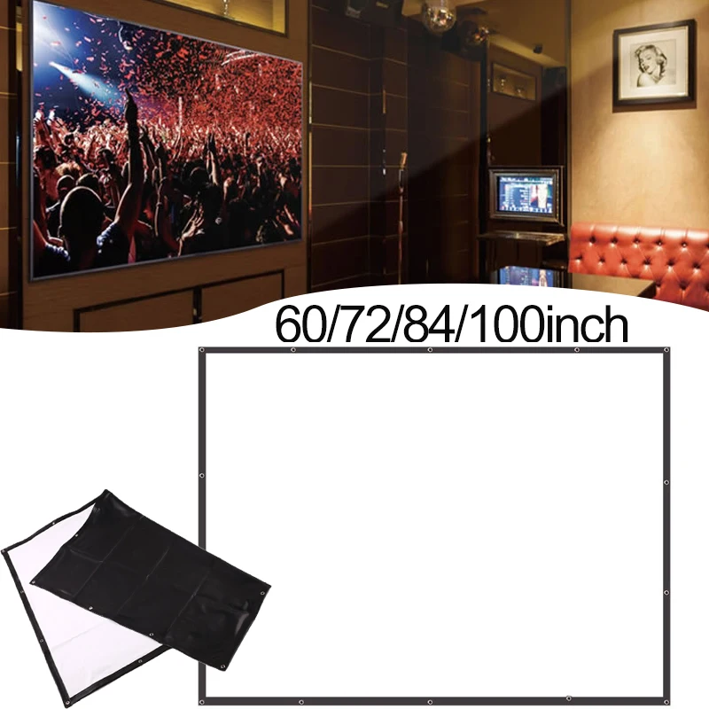 Projection Screen Portable PVC 72 Inch Projector Curtain Portable 16:9 HD Foldable Wedding Church Home Cinema Shadow Puppets
Projection Screen Portable PVC 72 Inch Projector Curtain Portable 16:9 HD Foldable Wedding Church Home Cinema Shadow Puppets
