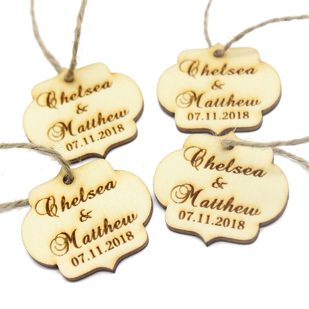 30pcs 1.57inch Personalized Engraved Wooden Wedding Gifts Tag With Jute String Fancy Oval Shape Tags Party Decoration Favors
30pcs 1.57inch Personalized Engraved Wooden Wedding Gifts Tag With Jute String Fancy Oval Shape Tags Party Decoration Favors