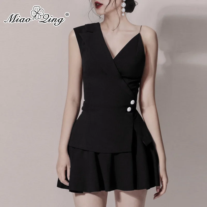 MIAOQING 2019 women's two-piece watch strap asymmetrical sleeved top pearl Bodycon mini skirt ladies Clubwear suit
MIAOQING 2019 women's two-piece watch strap asymmetrical sleeved top pearl Bodycon mini skirt ladies Clubwear suit
