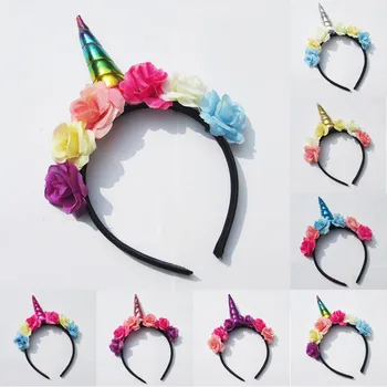 2018 Glitter Metallic Unicorn Headband Girls Chiffon Flowers Hairband For Kids leaf flower Unicorn Horn Party Hair Accessories
2018 Glitter Metallic Unicorn Headband Girls Chiffon Flowers Hairband For Kids leaf flower Unicorn Horn Party Hair Accessories
