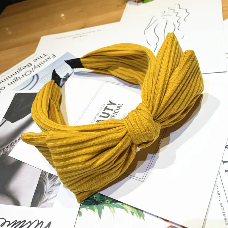 Wide Big Bow Hair Band Girls Women's Headbands Knot Head Knitted Headband For Female Hair Accessories Hair Hoop
Wide Big Bow Hair Band Girls Women's Headbands Knot Head Knitted Headband For Female Hair Accessories Hair Hoop