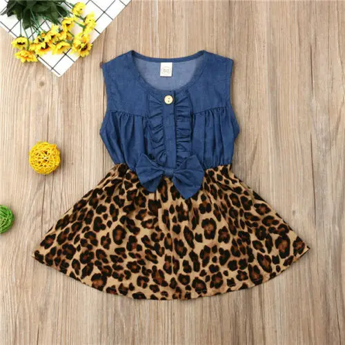 Toddler Kids Baby Girl Dresses Summer Sleeveless Denim Leopard Tulle Tutu Party Dress Girls Clothes
Toddler Kids Baby Girl Dresses Summer Sleeveless Denim Leopard Tulle Tutu Party Dress Girls Clothes