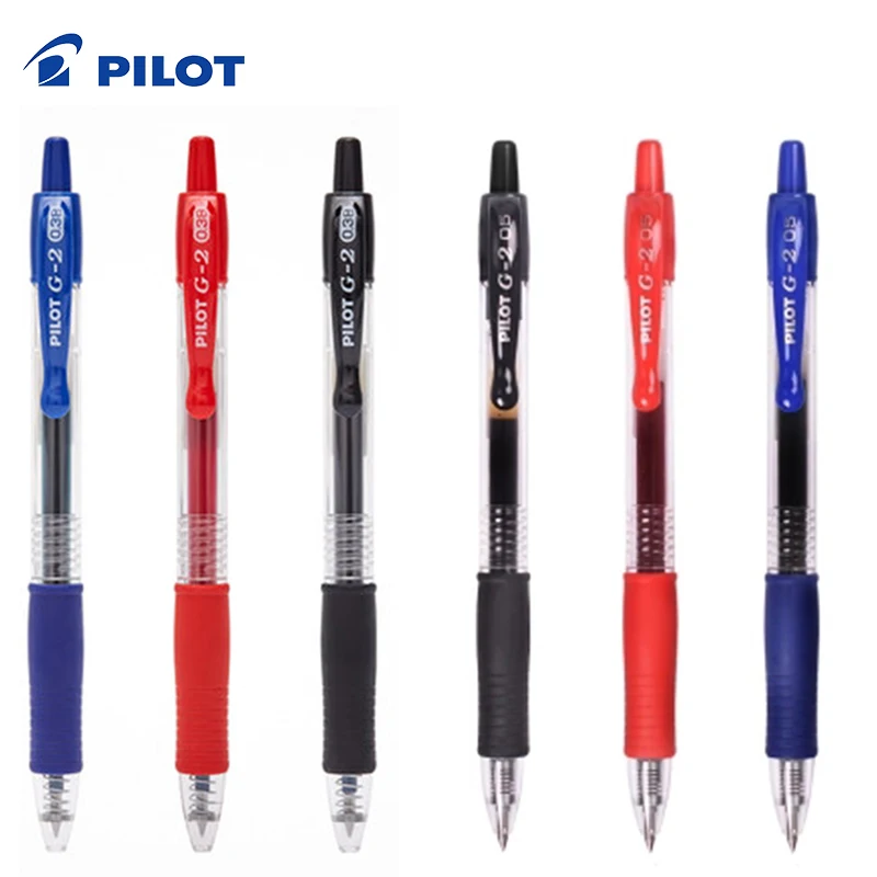 10pcs Japan PILOT G2 Press Gel Pen BL-G2 Stationery Large Capacity Pen 0.38mm, 0.5mm, 0.7 mm, 1.0mm Gel Pen
