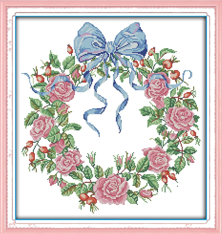 Everlasting love Rose garland chinese Cross stitch kits Ecological cotton clear stamped printed 11CT 14 DIY Christmas decoration
Everlasting love Rose garland chinese Cross stitch kits Ecological cotton clear stamped printed 11CT 14 DIY Christmas decoration