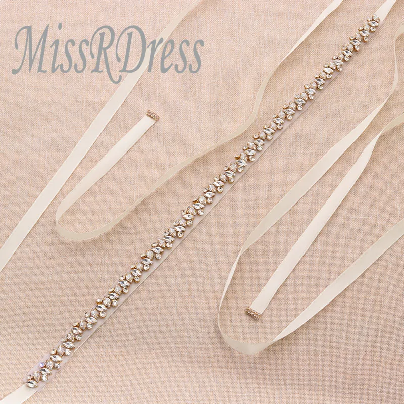 MissRDress Gold Crystal Bridal Belt Thin Rhinestones Bridal Sash Diamond Wedding Belt Sash For Women Evening Dress JK863
MissRDress Gold Crystal Bridal Belt Thin Rhinestones Bridal Sash Diamond Wedding Belt Sash For Women Evening Dress JK863