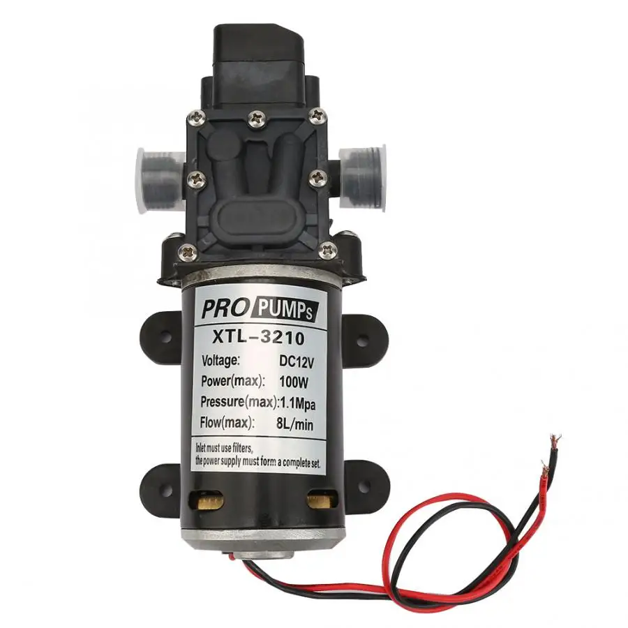 Electric Diaphragm Pump Self Priming High Pressure Water Pump With Pressure Switch 12V 100W
Electric Diaphragm Pump Self Priming High Pressure Water Pump With Pressure Switch 12V 100W