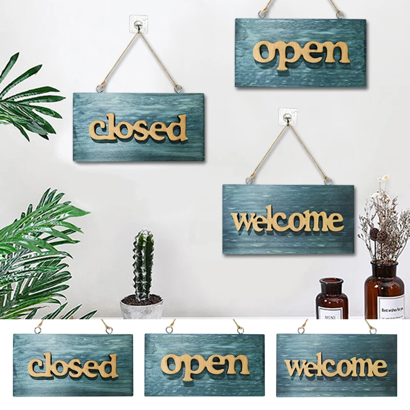 Home Hotel Restaurant Decorative Plaques & Signs Open Closed Welcome Letters Pattern Hanging Rectangle Wood Board
Home Hotel Restaurant Decorative Plaques & Signs Open Closed Welcome Letters Pattern Hanging Rectangle Wood Board