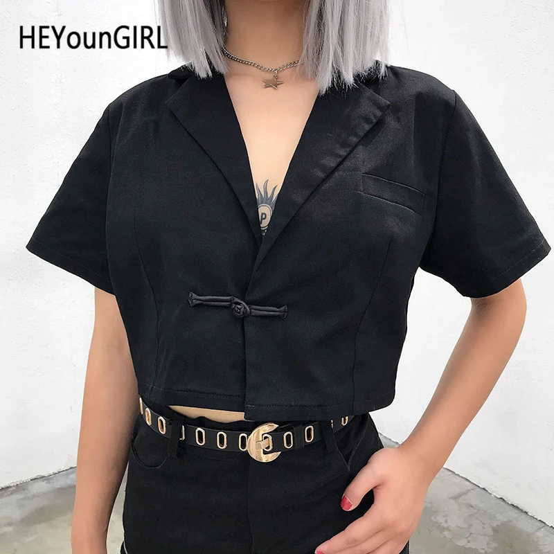 HEYounGIRL Harajuku Punk Blazer Tshirt Women V Neck Gothic Black Tee Shirt Femme Casual Short Sleeve Ladies T Shirt Streetwear
HEYounGIRL Harajuku Punk Blazer Tshirt Women V Neck Gothic Black Tee Shirt Femme Casual Short Sleeve Ladies T Shirt Streetwear