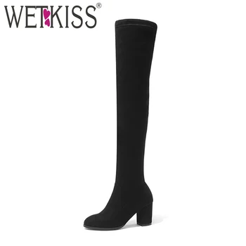 WETKISS 2018 Big Size Lady Sexy Stretch Thigh High Boot Women Thick High Heels Shoes Woman Faux Suede Over Knee Boot Winter
WETKISS 2018 Big Size Lady Sexy Stretch Thigh High Boot Women Thick High Heels Shoes Woman Faux Suede Over Knee Boot Winter