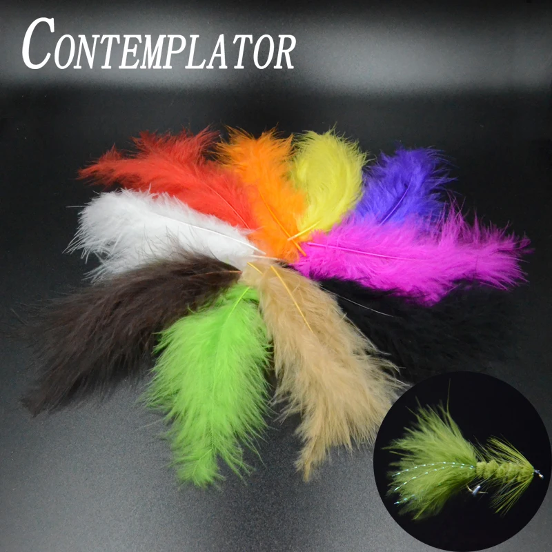 20pcs/pack marabou turkey feathers woolly bugger nymph fly tying materials 10optional colors large streamer fly fishing feather
20pcs/pack marabou turkey feathers woolly bugger nymph fly tying materials 10optional colors large streamer fly fishing feather