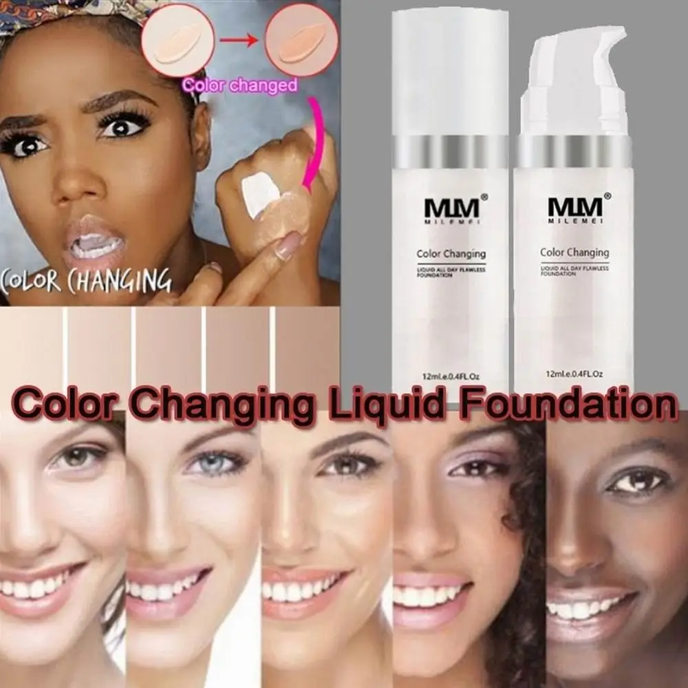 Color Changing Liquid Foundation To Change The Skin Color Brighten Waterproof Portable Concealer Lasting Fond De Teint
Color Changing Liquid Foundation To Change The Skin Color Brighten Waterproof Portable Concealer Lasting Fond De Teint