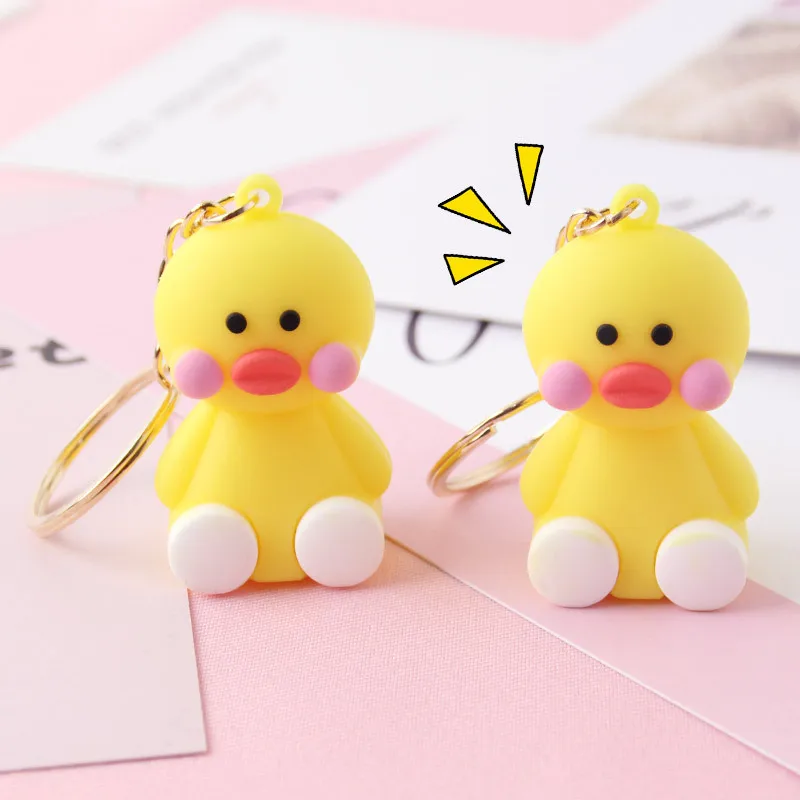 New 3D Cute Yellow Duck Keychain Women Girls Key Ring Gift Porte Clef Bags Decoration Pendant Couple Key Chain
New 3D Cute Yellow Duck Keychain Women Girls Key Ring Gift Porte Clef Bags Decoration Pendant Couple Key Chain