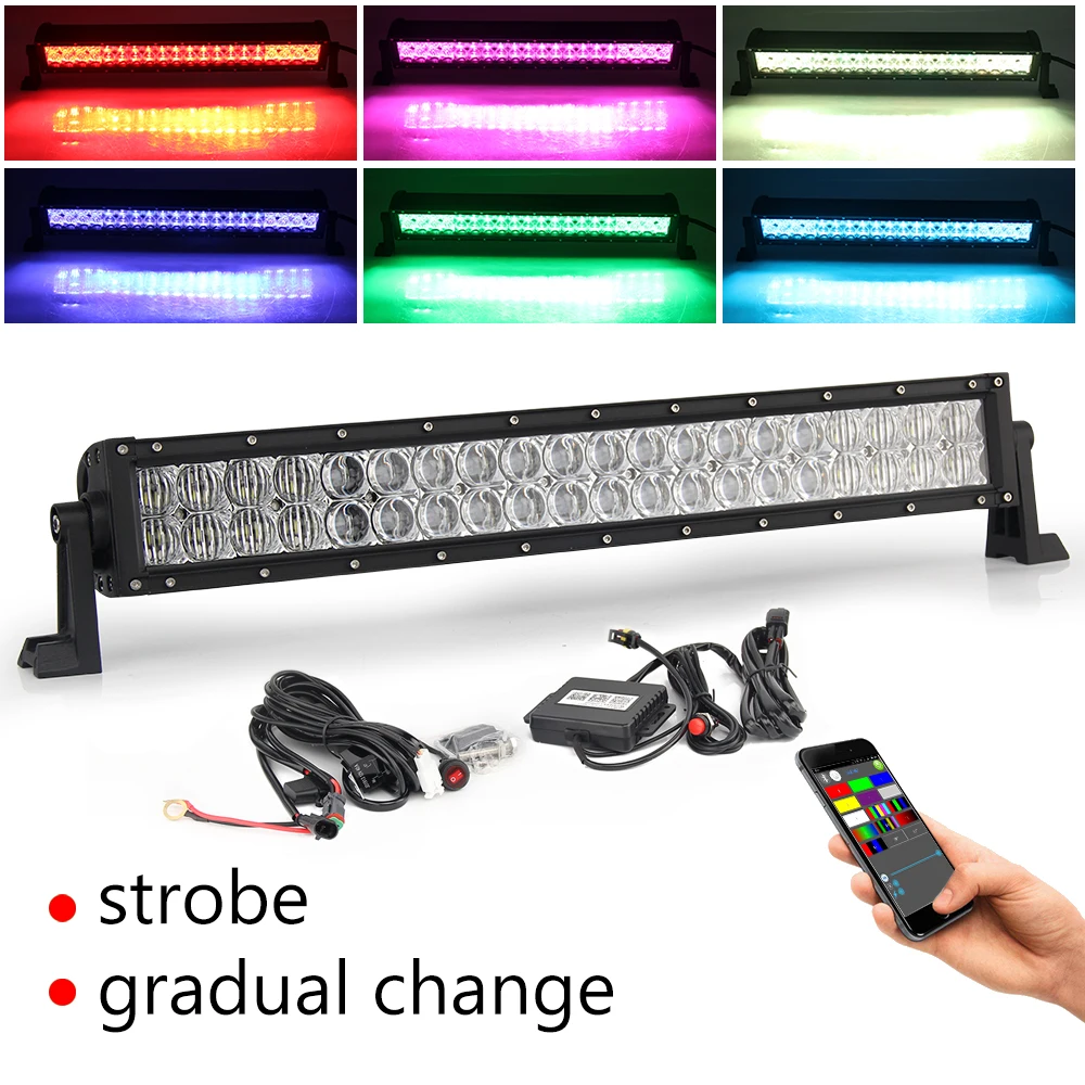 CO LIGHT 5D RGB LED Light Bar 22" 120W Offroad Spot Flood Combo Led Bar Auto Driving Work Light for Uaz Truck 4X4 ATV SUV 12V24V
CO LIGHT 5D RGB LED Light Bar 22" 120W Offroad Spot Flood Combo Led Bar Auto Driving Work Light for Uaz Truck 4X4 ATV SUV 12V24V
