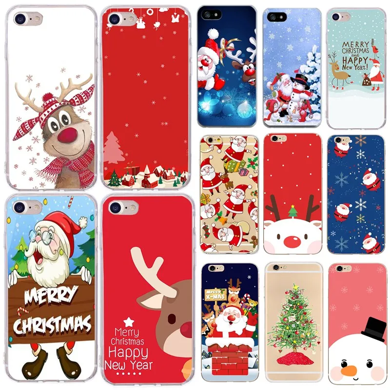 Милый Рождественский чехол с Санта Клаусом для телефона Capa iphone 6s 6 5s se 5 XS MAX XR