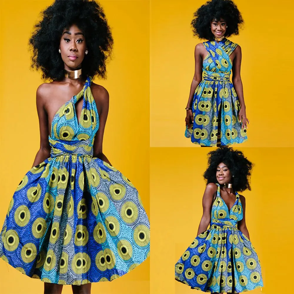 2019 New Multiway Crossed Bandage Dress Geometric Print Sleeveless African Dresses for Women Party Beach Dashiki Bazin Dress
2019 New Multiway Crossed Bandage Dress Geometric Print Sleeveless African Dresses for Women Party Beach Dashiki Bazin Dress