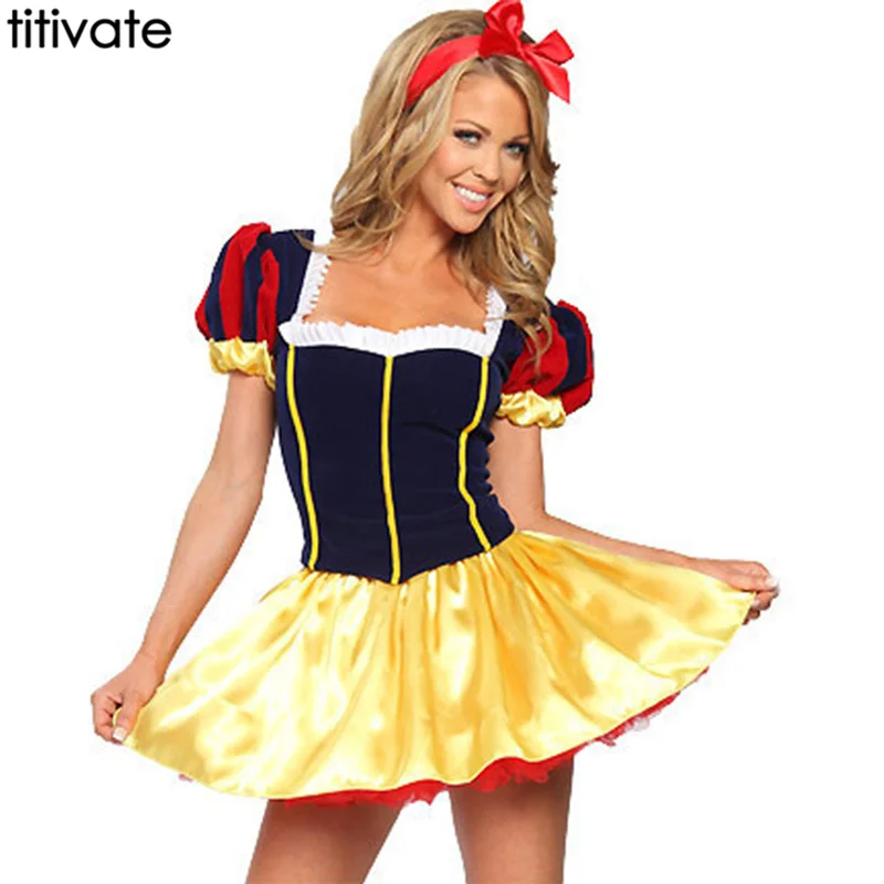 TITIVATE New Women's Sexy Maid Cosplay Dresses Snow White DS Clothes Halloween Carnival Party Costume for women Free Headwear
TITIVATE New Women's Sexy Maid Cosplay Dresses Snow White DS Clothes Halloween Carnival Party Costume for women Free Headwear
