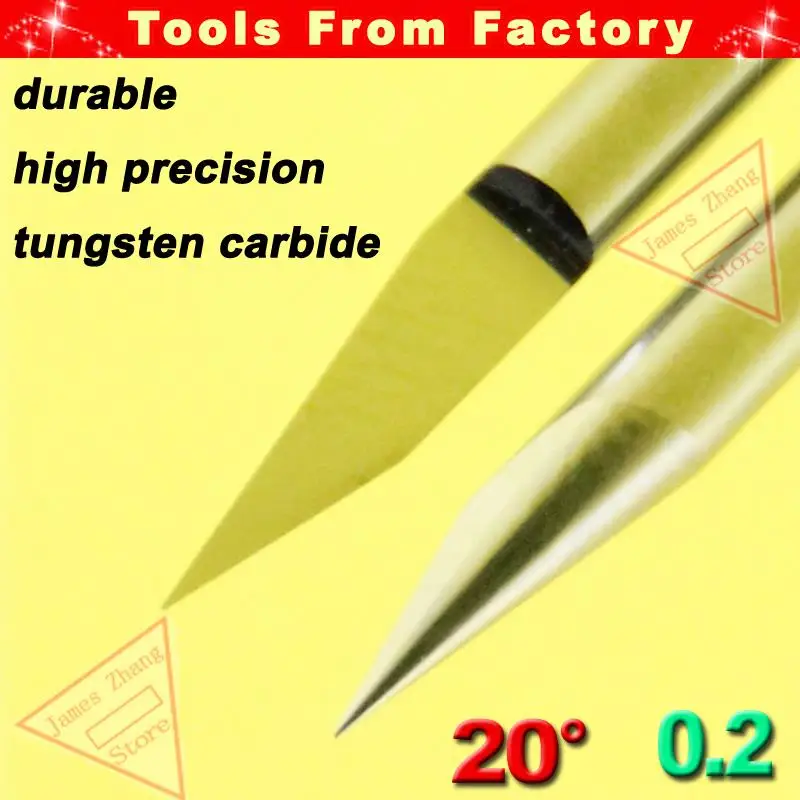 HUHAO 10pcs 20 Degree 0.2mm Carbide PCB CNC Engraving Machine Router V Bits # J3.2002
HUHAO 10pcs 20 Degree 0.2mm Carbide PCB CNC Engraving Machine Router V Bits # J3.2002