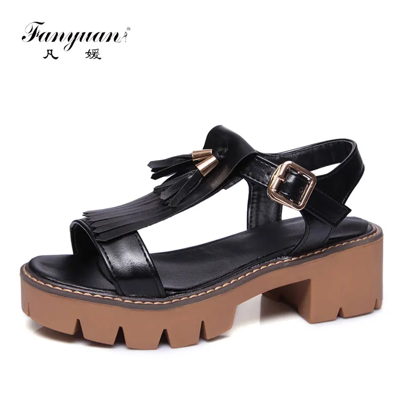Fanyuan Summer Shoes Women Sandals Sweet Fringe Gladiator Sandals Woman Comfortable High Heeled Sandals Girls School Shoes Black
Fanyuan Summer Shoes Women Sandals Sweet Fringe Gladiator Sandals Woman Comfortable High Heeled Sandals Girls School Shoes Black