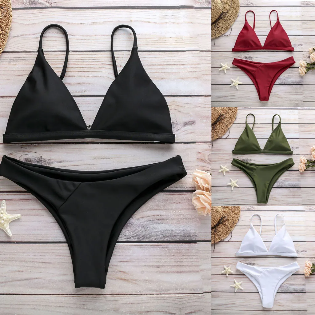 ISHOWTIENDA 2019 New Arrival Women Solid Bikini Push-Up Pad Swimwear Bathing Beachwear Set bikini @122
ISHOWTIENDA 2019 New Arrival Women Solid Bikini Push-Up Pad Swimwear Bathing Beachwear Set bikini @122