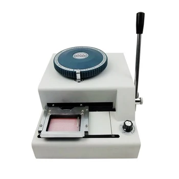Manual PVC name id card embossing machine printer JX-68C