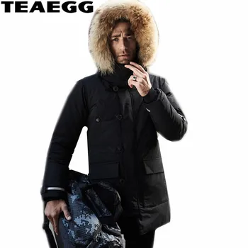 TEAEGG High Quality Black Men Winter Jacket Duck Down Coat Natural Raccoon Fur Mens Winter Parka With Fur Hood Plus Size AL507
TEAEGG High Quality Black Men Winter Jacket Duck Down Coat Natural Raccoon Fur Mens Winter Parka With Fur Hood Plus Size AL507