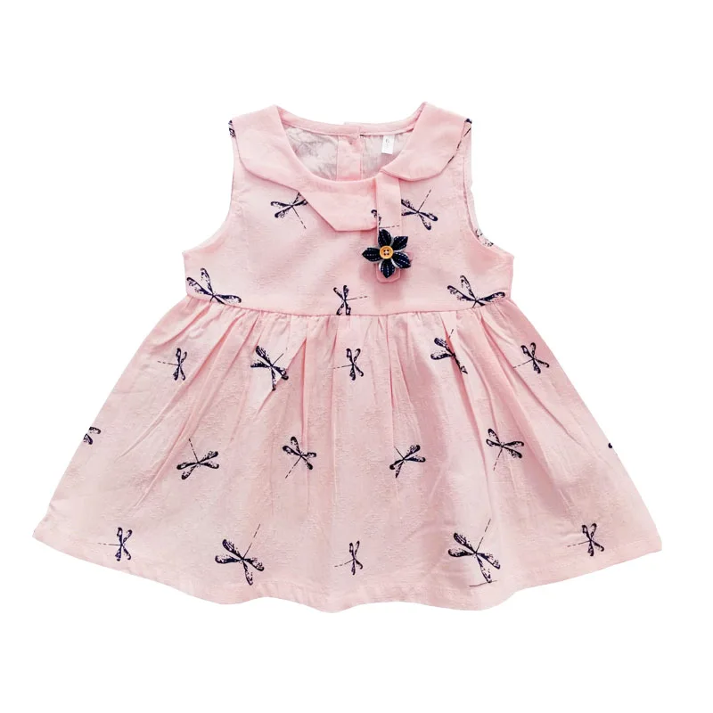 2019 Cotton Baby Girls Dresses Summer Infant Kids Girl Pink Color Doll Collar Sleeveless Dress Bebe Dragonfly Print Flower Dress
2019 Cotton Baby Girls Dresses Summer Infant Kids Girl Pink Color Doll Collar Sleeveless Dress Bebe Dragonfly Print Flower Dress