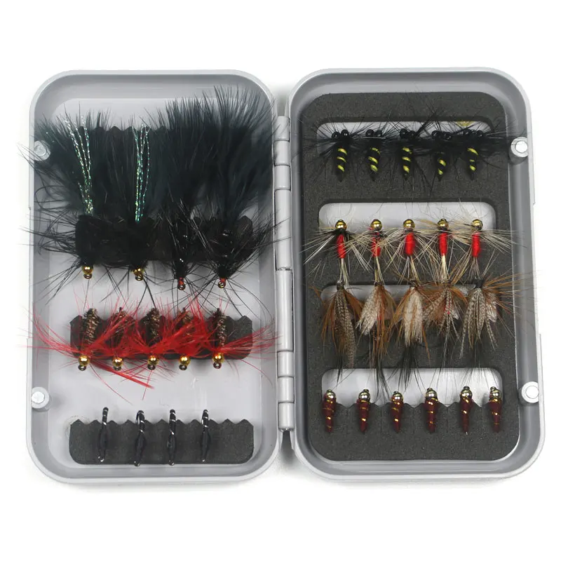 34/44PCS Fly Fishing Lure Fly Tying Material Wet/Dry Nymph Artificial Flies Bait Pesca Fly Trout Carp Fishing Pesca Tackle/Box
34/44PCS Fly Fishing Lure Fly Tying Material Wet/Dry Nymph Artificial Flies Bait Pesca Fly Trout Carp Fishing Pesca Tackle/Box