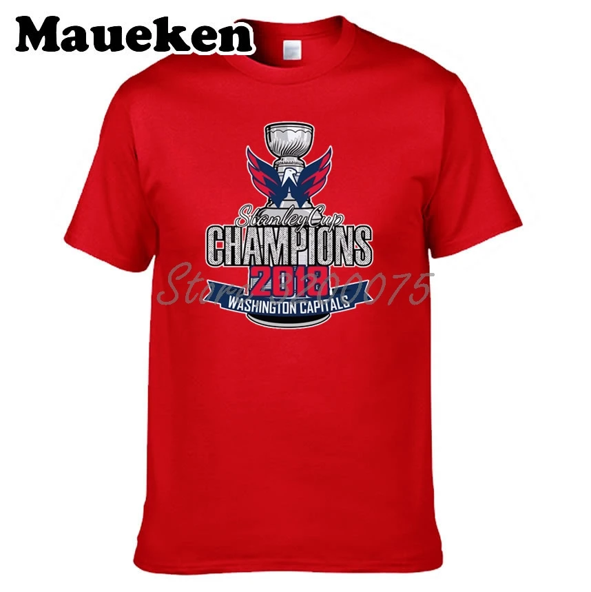 

Men 2018 Champions T-shirt Washington Clothes T Shirt Men's Tshirt For Capitals Fans O-Neck Tee W18060103